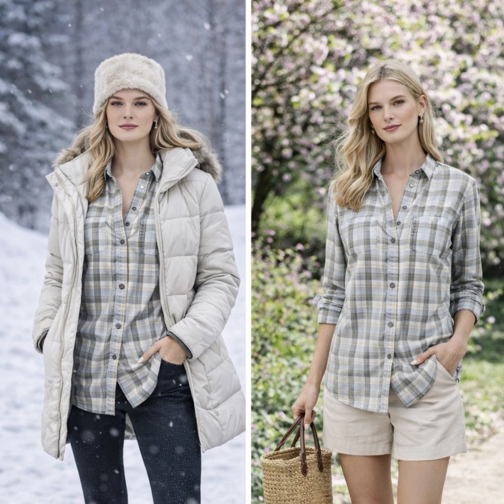 Lundhags Plaid Shirt with Yellow Accents